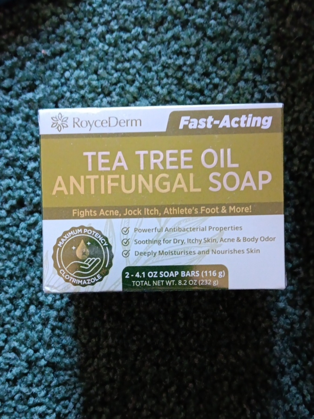 Tea Tree Oil Antifungal Soap -2bars In Package.
